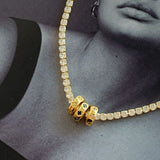 Gold Tennis Necklace TINK TINK, collar dorado de circonias
