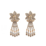 Royal Flower Bell Drops Earrings