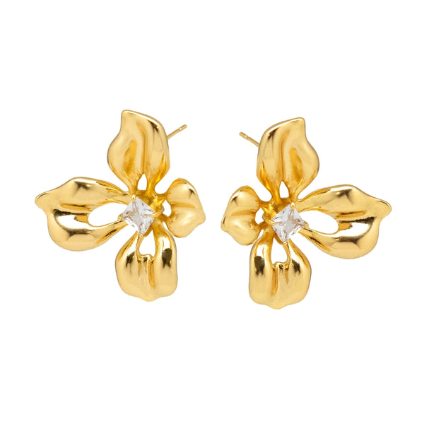 Half Flower Earrings