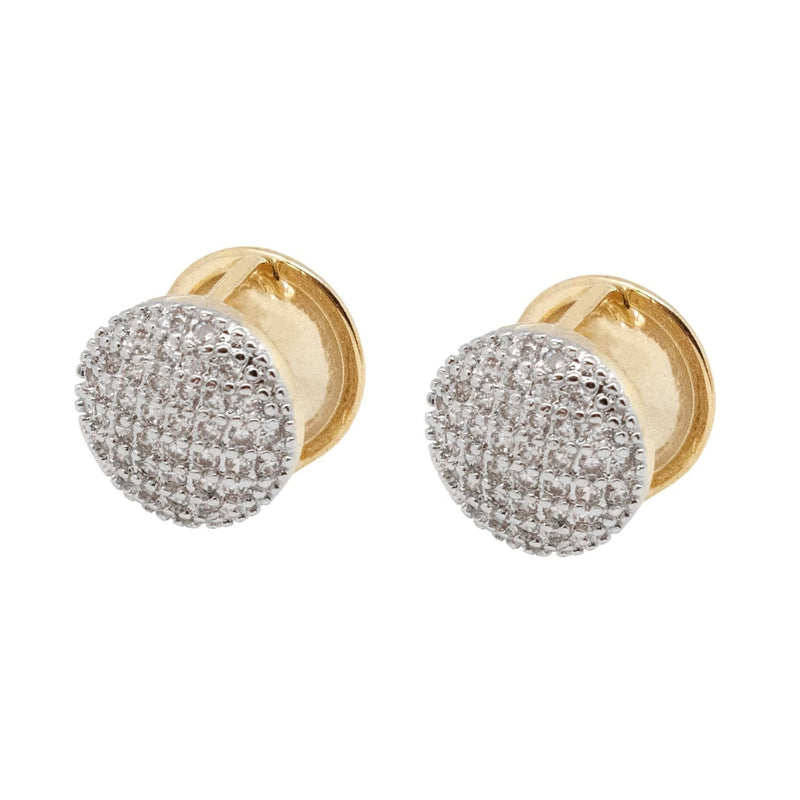 Button Bicolor Earrings