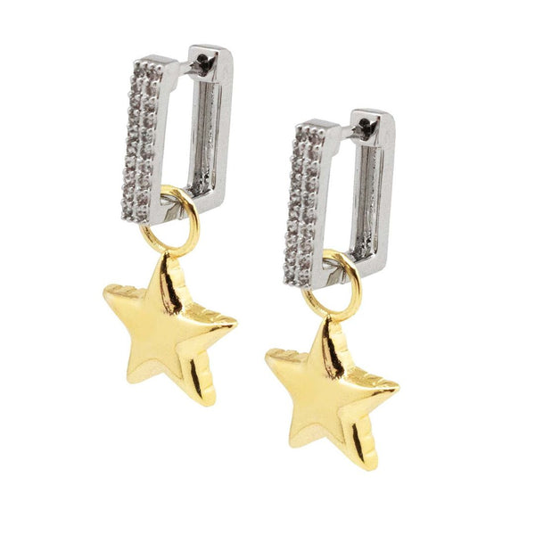 Bicolor Star Earrings