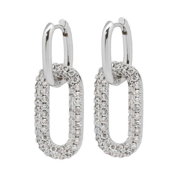Silver Double Hoop Earrings