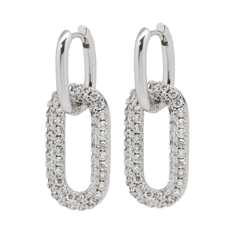 Silver Double Hoop Earrings