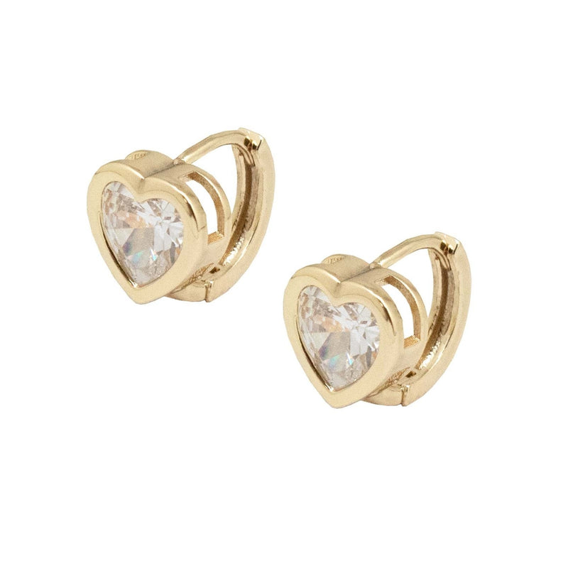 Sparkly Heart Huggies