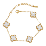 Pulsera lucky charm - Trébol dorado