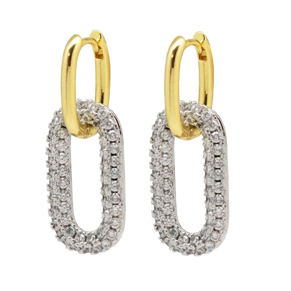 Bicolor Double Hoop Earrings
