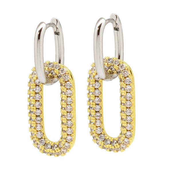 Bicolor Double Hoop Earrings