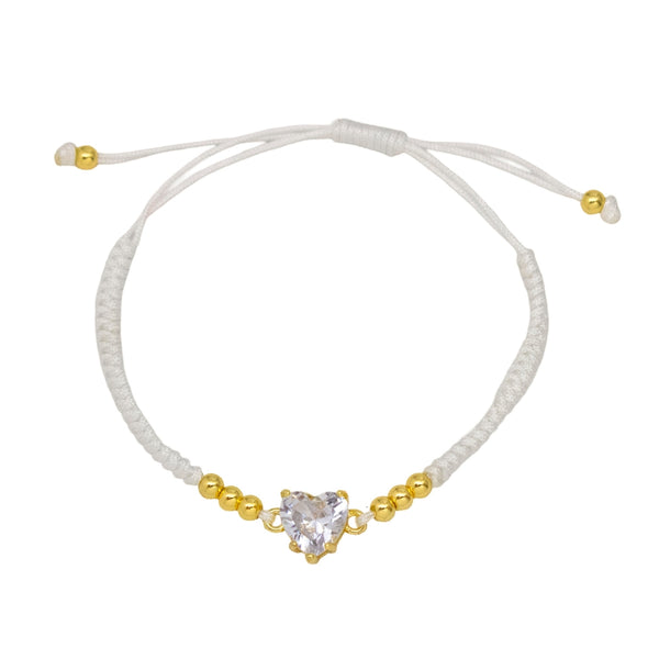 White Heart Bracelet