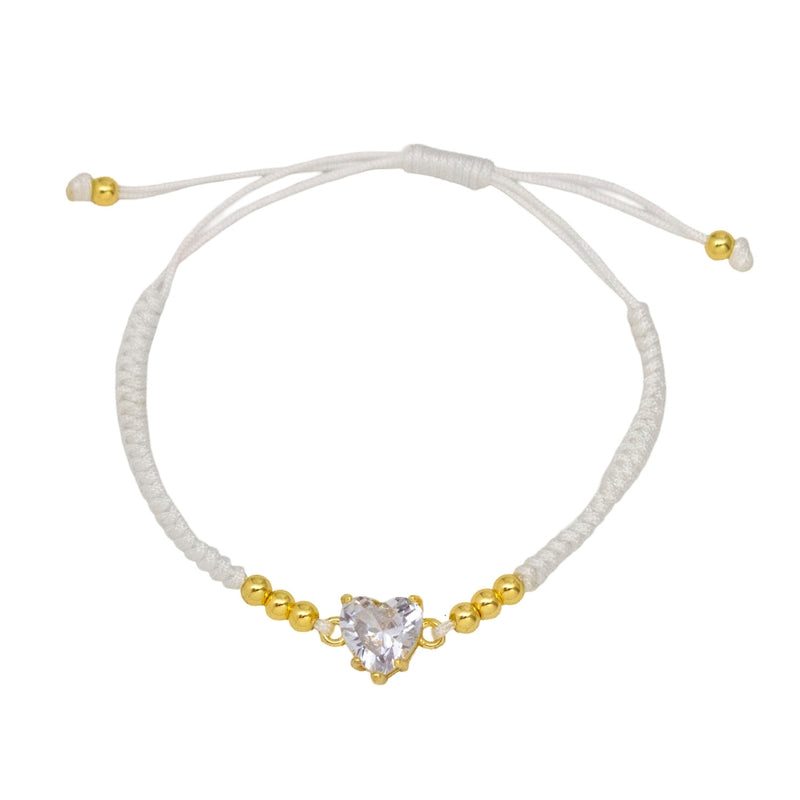 White Heart Bracelet