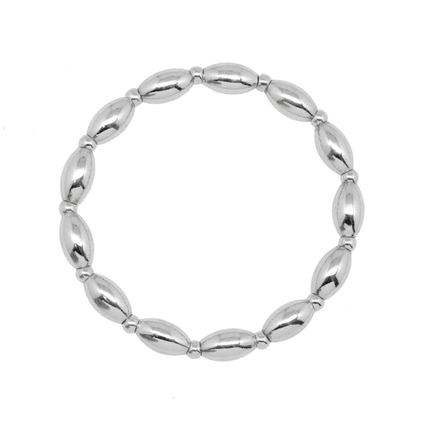 Silver Barrel Dot Bracelet