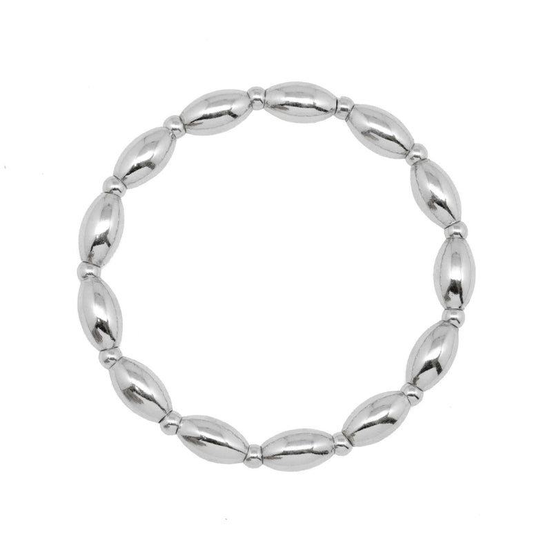 Silver Barrel Dot Bracelet