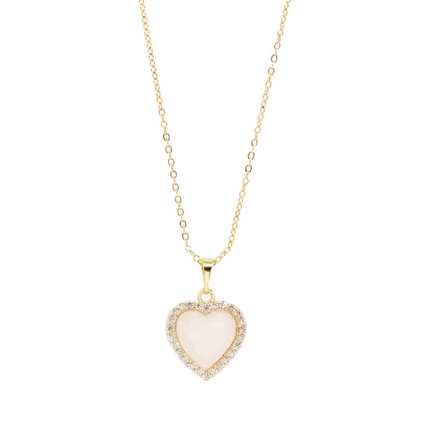 Collar Corazón Perlado