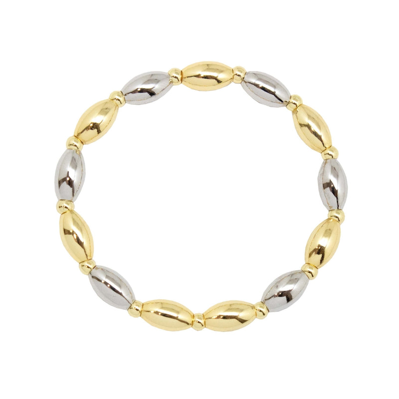 Bicolor Barrel Dot Bracelet
