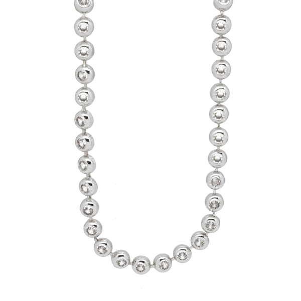 Silver Bold Tennis Necklace