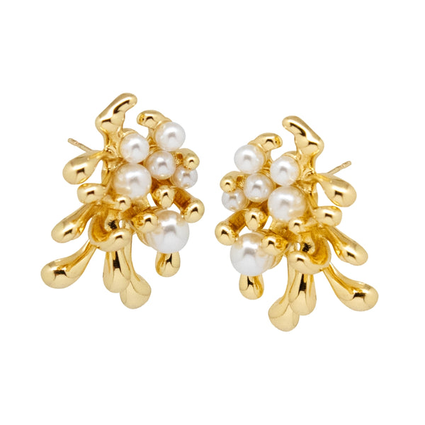 Aretes Coral Aperlado