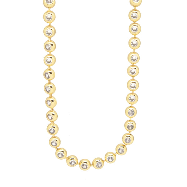 Gold Bold Tennis Necklace