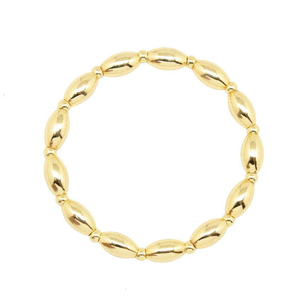 Gold Barrel Dot Bracelet