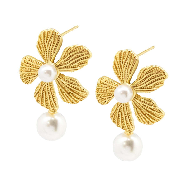 Double Pear Flower Earrings