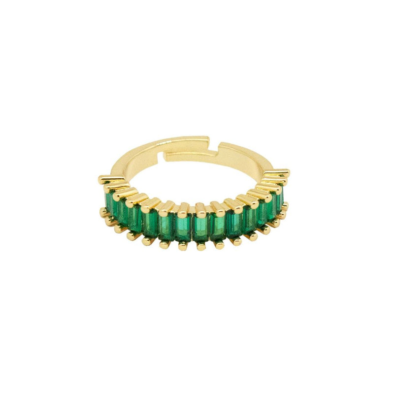 Green Baguette Ring