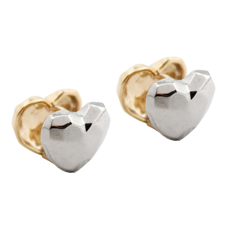 Bicolor Heart Studs