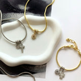 Collar plateado de cadena para charms y dijes