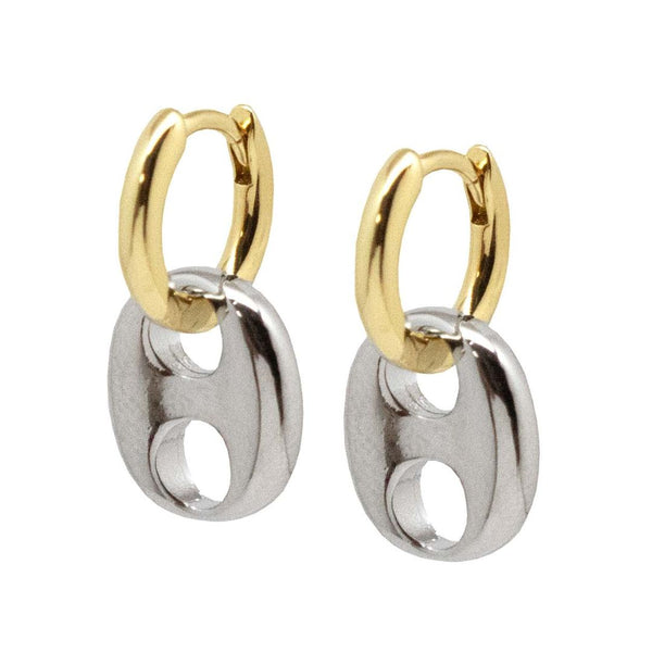 Bicolor Tab Earrings