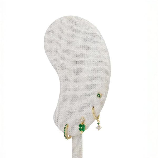 Green Earrings Set