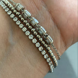 Silver Tennis Bracelet pulsera plateada brillante de TINK TINK