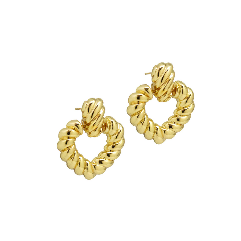 Twisted Heart Studs