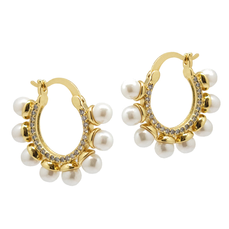 Pearl Crowned Earrings