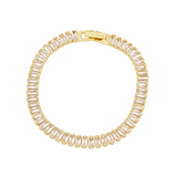 Baguette Bracelet, pulsera dorada de circonias estilo baguette