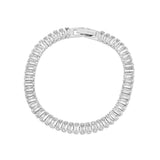 Silver Baguette Bracelet, pulsera plateada de circonias estilo baguette