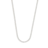 Silver Tennis Necklace, collar tennis plateado de circonias
