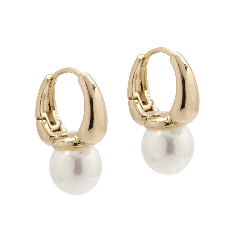 Elegant Round Pearl Earrings