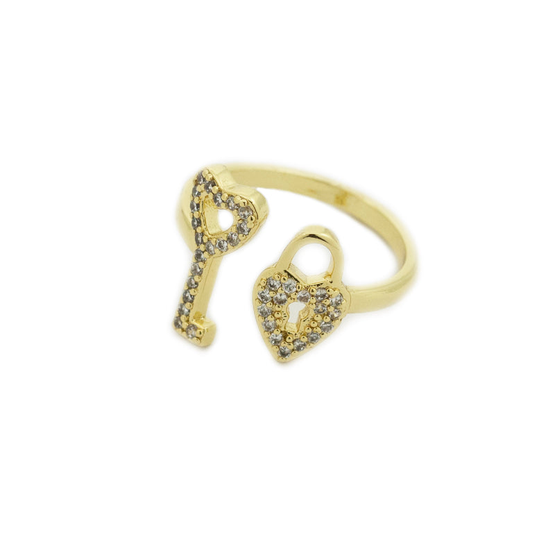 Heart & Key Ring