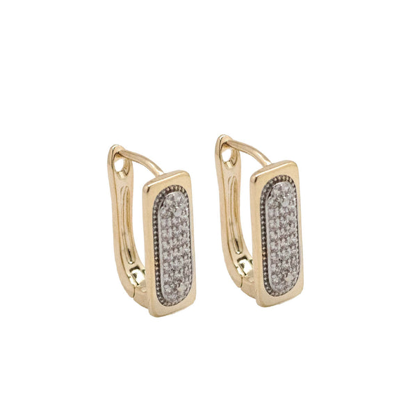 Rectangle Pave Earrings