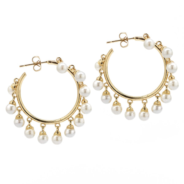 Lovely Pearls Hoops