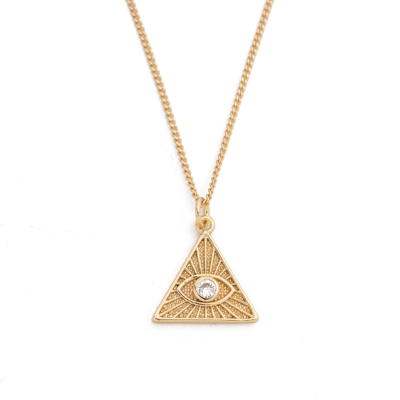 Eye Triangle Pendant Necklace