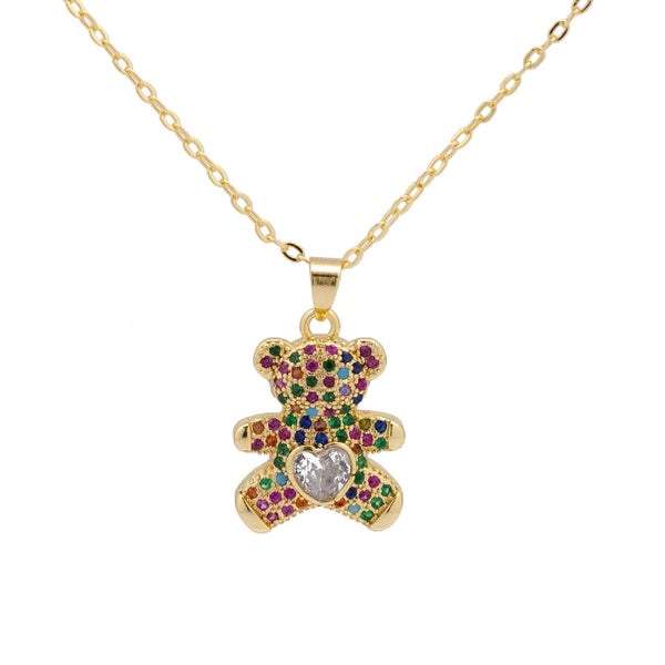 Rainbow Bear Necklace