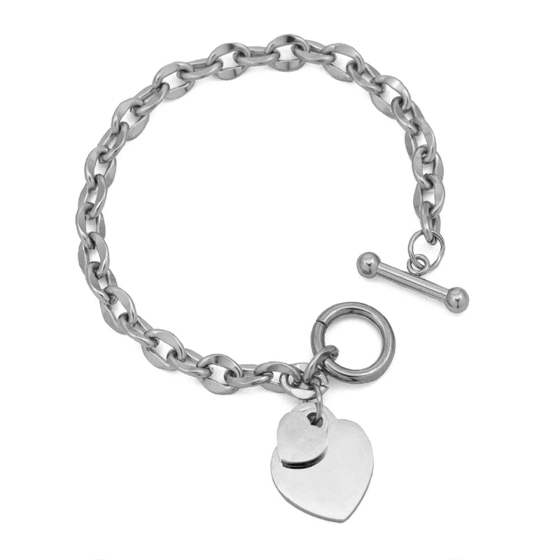 Silver Love Chain Bracelet